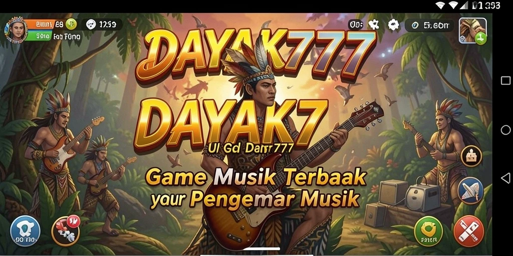 Tampilan gameplay yang menarik dari DAYAK777 dengan berbagai tantangan musik.