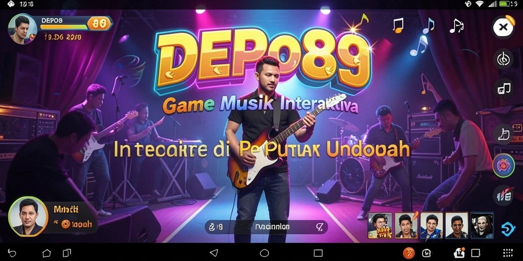 Screenshot utama DEPO89 menampilkan gameplay musik yang seru dan interaktif.