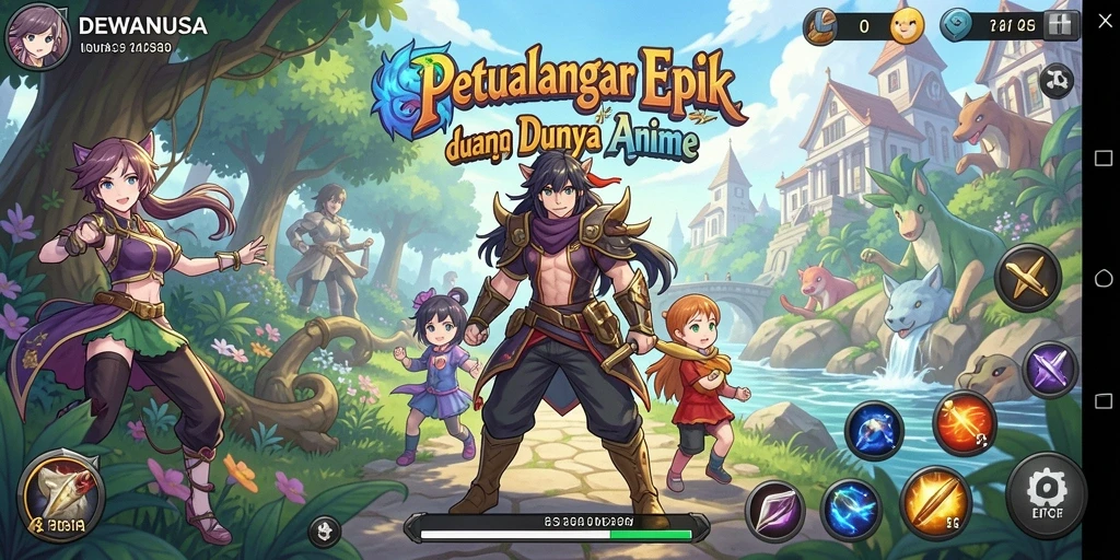 Tampilan dinamis dalam gameplay DEWANUSA yang memukau.