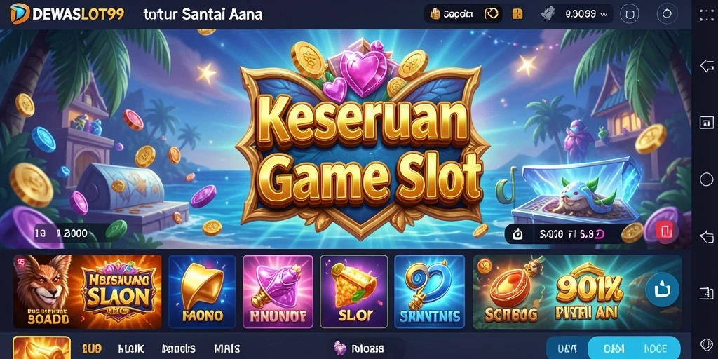 Tampilan gameplay menarik dari DEWASLOT99 dengan berbagai slot.