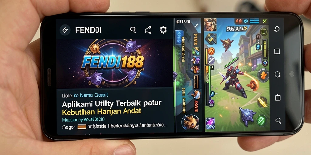 Tampilan utama aplikasi FENDI188 dengan fitur utility yang menarik.