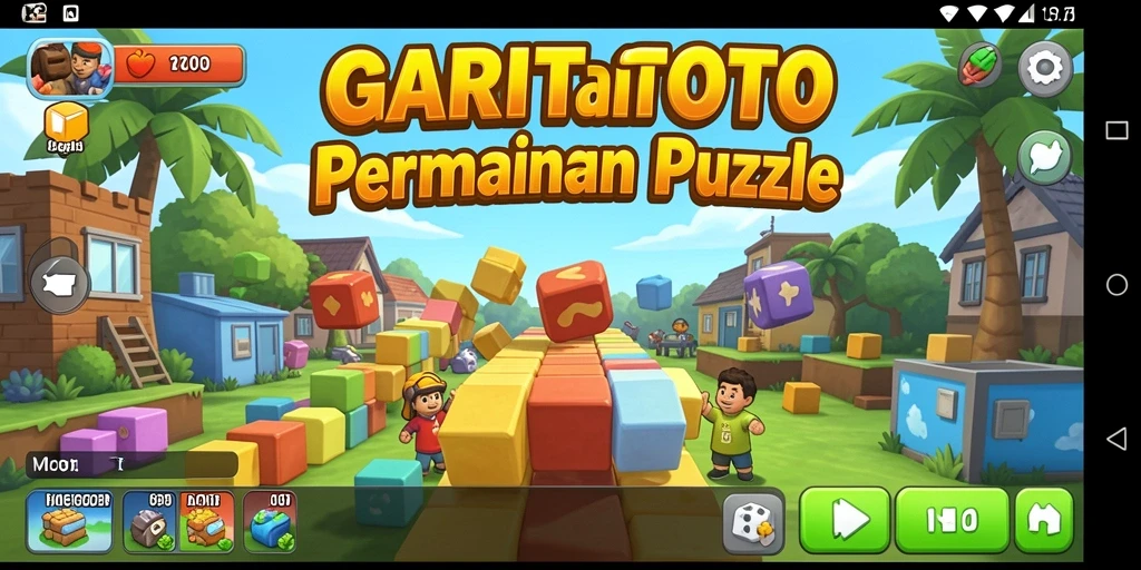 Tampilan gameplay seru dengan berbagai teka-teki menantang dari GARITOTO.