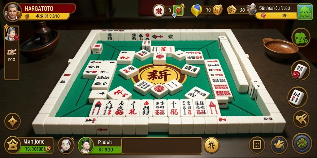 Tampilan gameplay HARGATOTO yang menarik dengan berbagai level Mahjong.