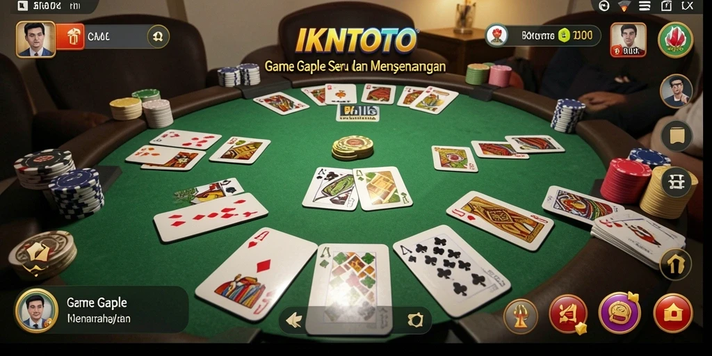 Screenshot gameplay seru di IKNTOTO yang menampilkan pemain bermain Gaple.