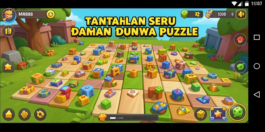 Screenshot gameplay yang menampilkan tantangan menarik dalam Puzzle.