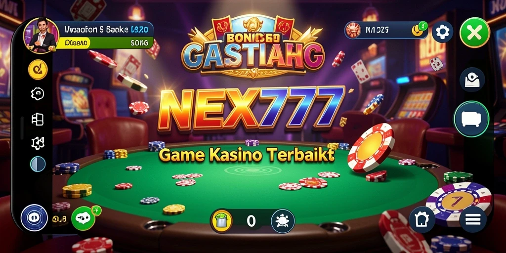 Tampilan menarik dari gameplay Kasino NEX777 yang menegangkan.
