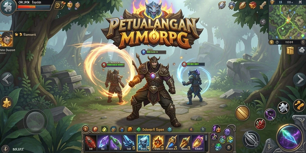 Tampilan gameplay menyenangkan di dunia MMORPG OKJKT yang penuh petualangan.