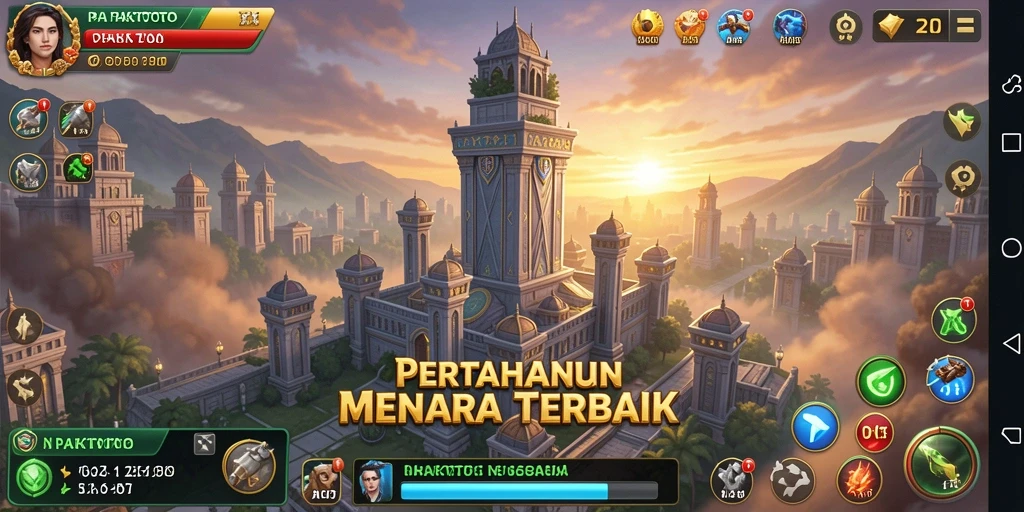 Screenshot PAKTOTO menampilkan aksi seru dalam gameplay Tower Defense.