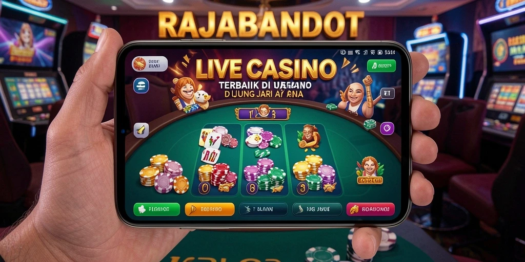 Gameplay seru RAJABANDOT di Live Casino, lihat dealer dan pemain berinteraksi.