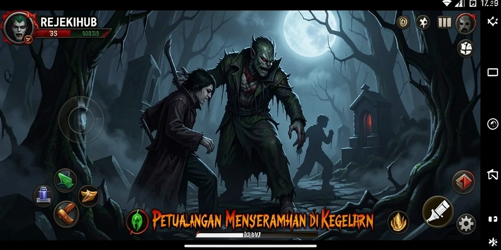 Screenshot gameplay <strong>REJEKIHUB</strong> yang menampilkan suasana mencekam.