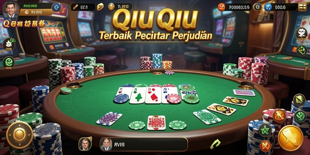 Screenshot gameplay RVIP3 menampilkan suasana seru saat bermain QiuQiu.