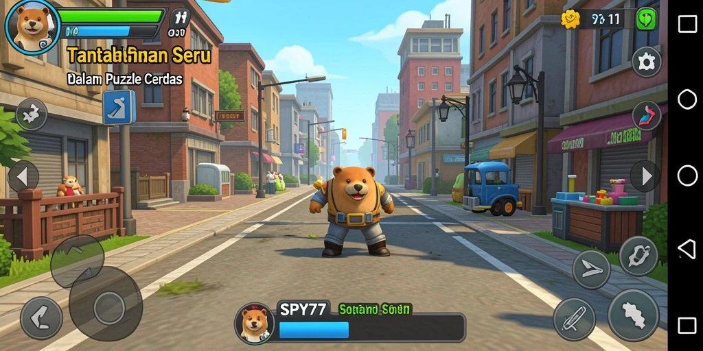 Tampilan gameplay Puzzle dalam SPY77 yang menantang.