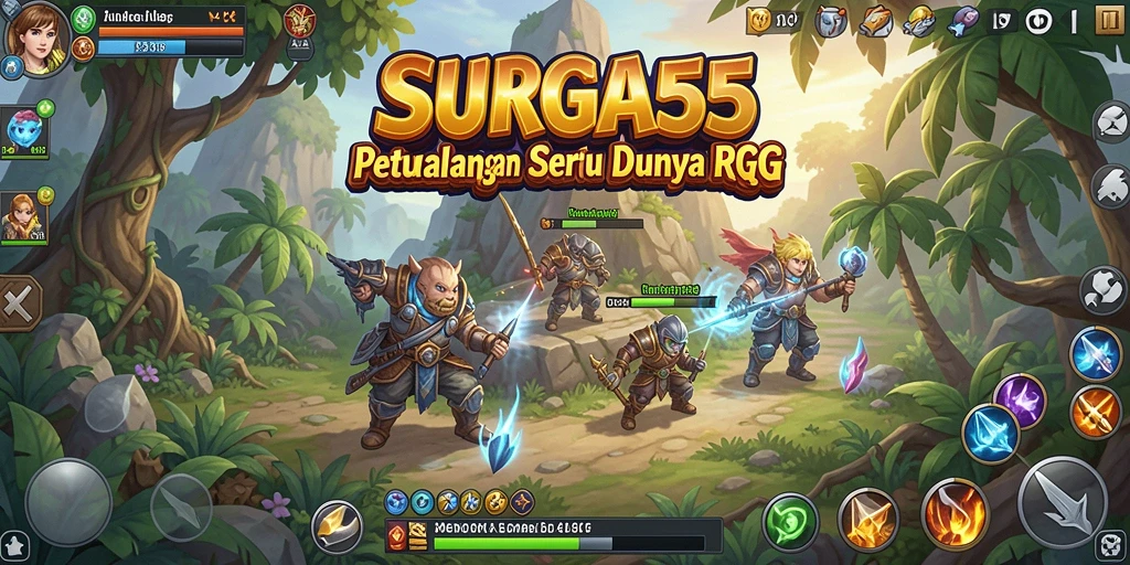 Tampilan gameplay <strong>SURGA55</strong> yang menampilkan petualangan seru dalam dunia RPG.
