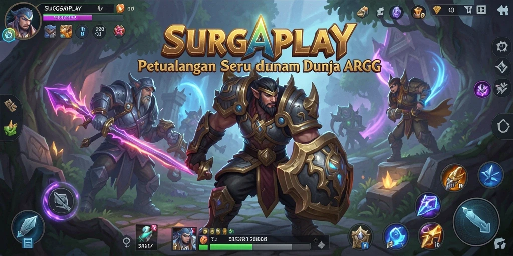Tangkapan layar gameplay SURGAPLAY menampilkan pertarungan yang seru dan grafik menawan.
