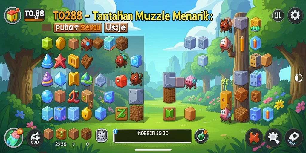 Screenshot dari gameplay TO288 yang menampilkan tantangan puzzle seru.
