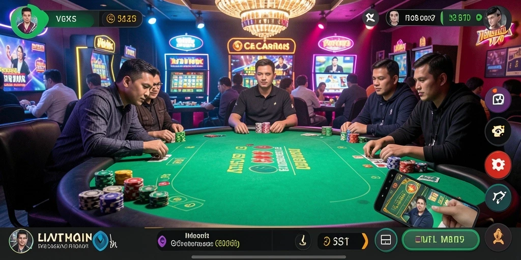 Tampilan gameplay V07 yang menarik dalam suasana Live Casino.